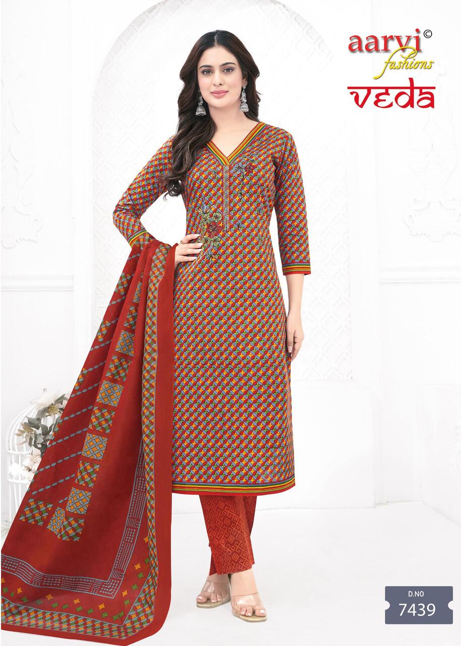 Aarvi Fashions Veda Printed Salwar Kameez Catalog collection 5
