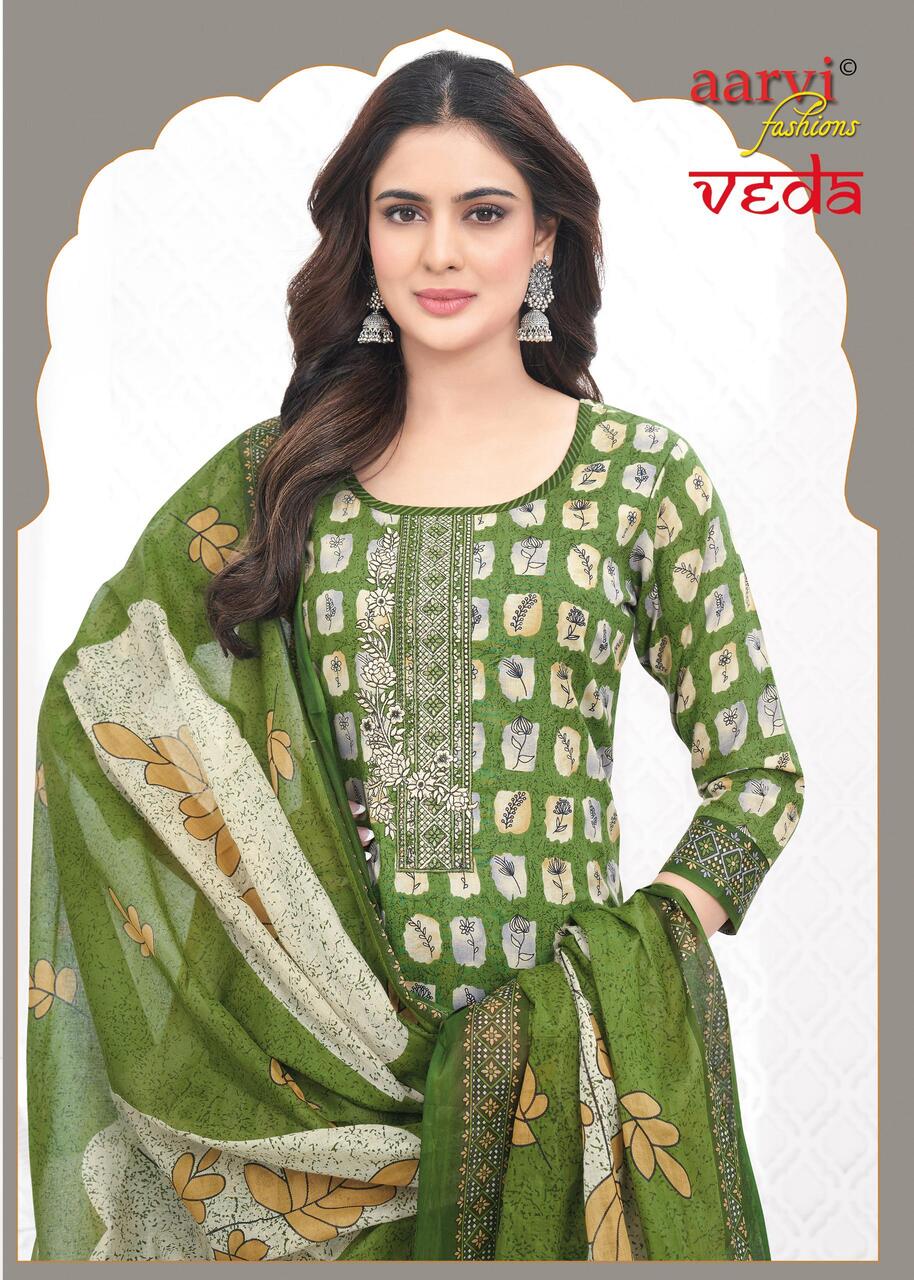 Aarvi Fashions Veda Printed Salwar Kameez Catalog collection 16