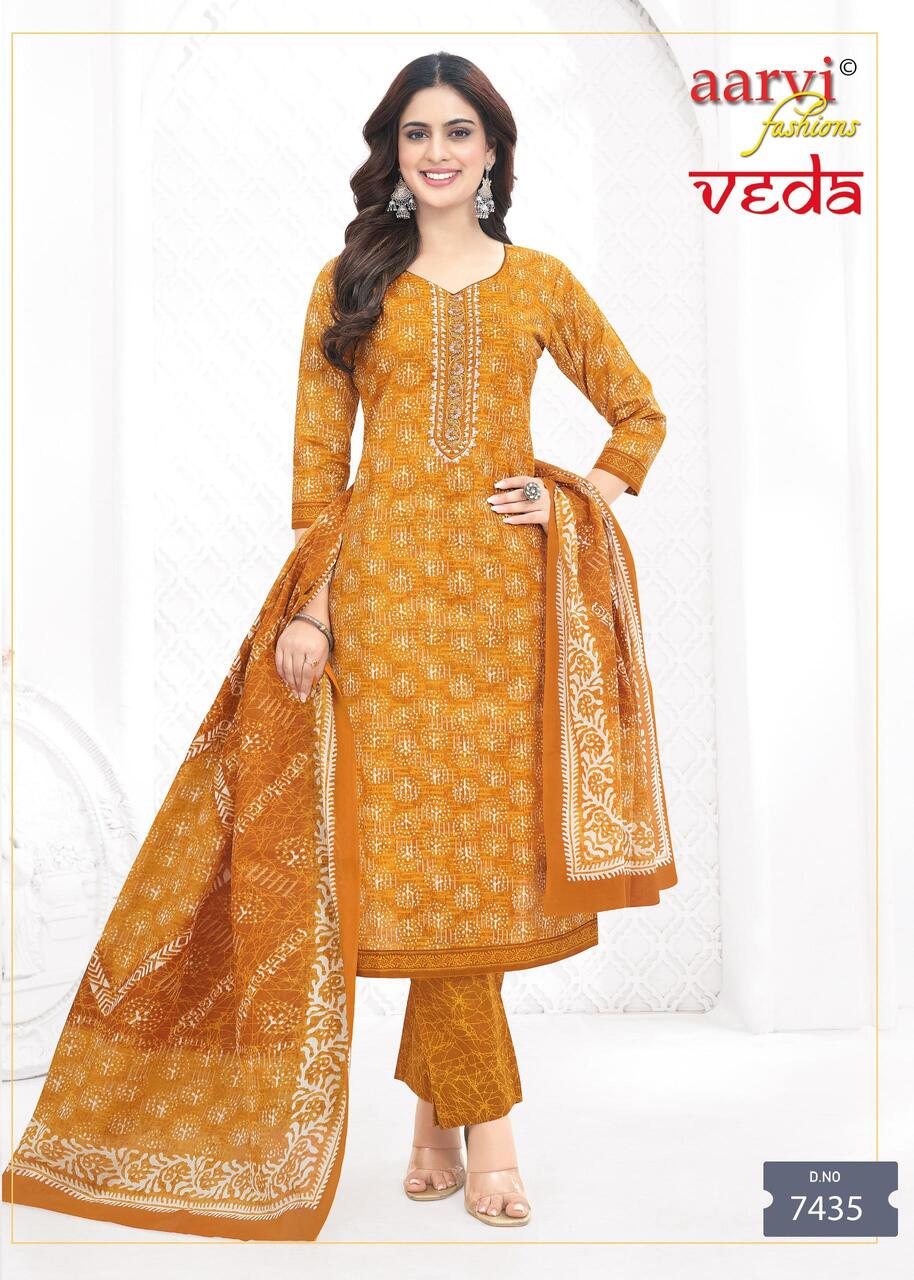 Aarvi Fashions Veda Printed Salwar Kameez Catalog collection 4