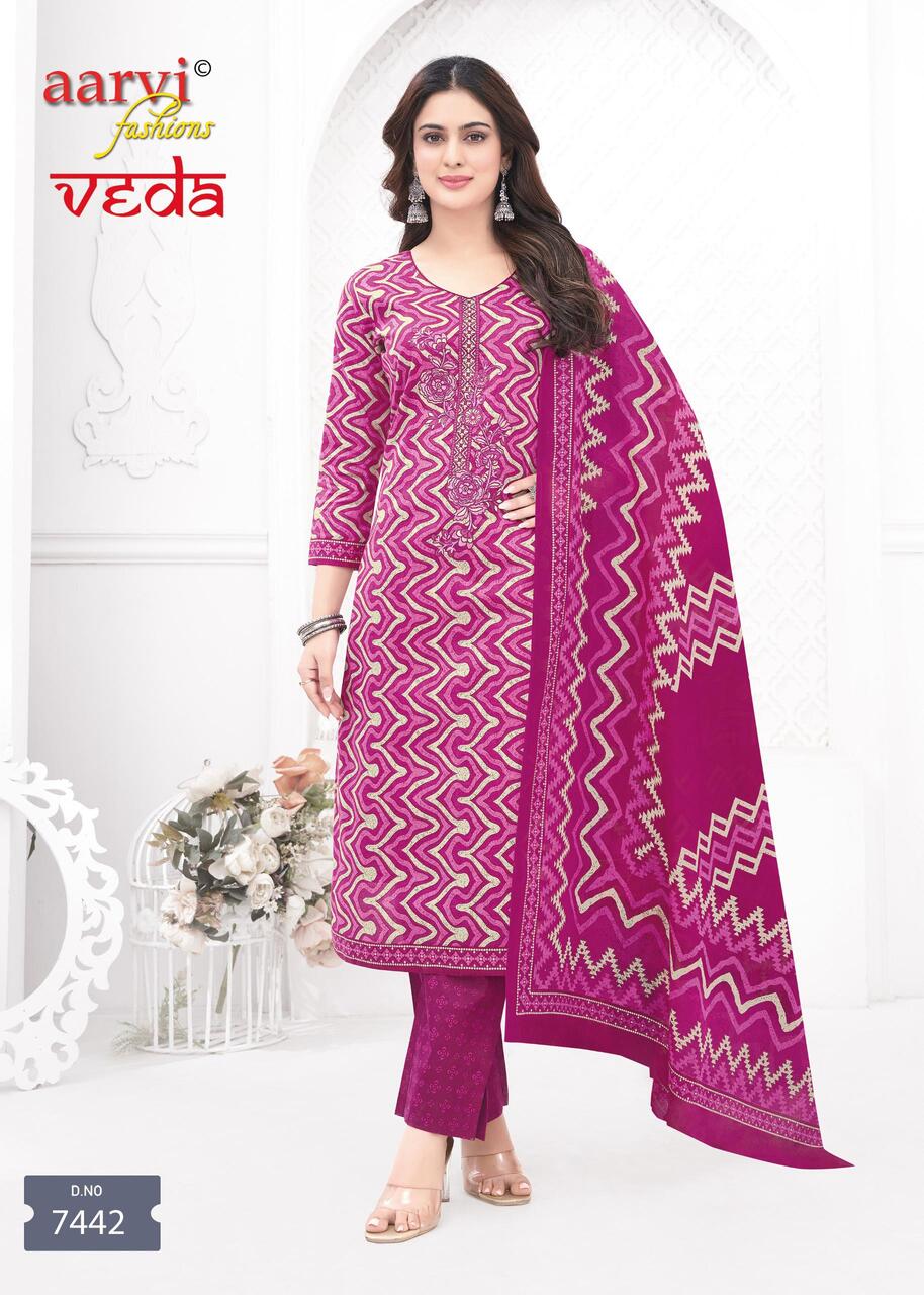 Aarvi Fashions Veda Printed Salwar Kameez Catalog collection 1