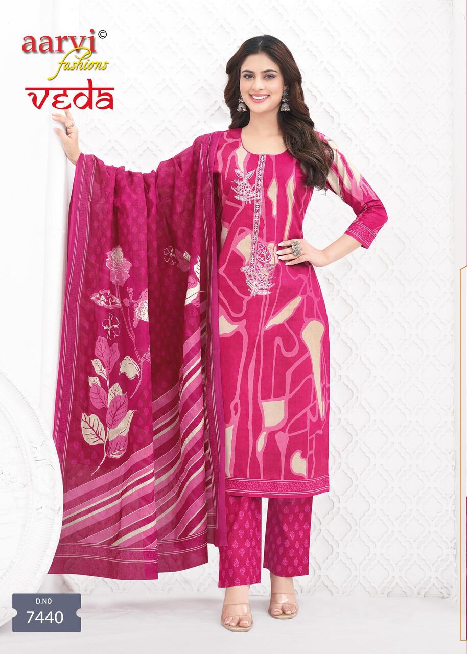 Aarvi Fashions Veda Printed Salwar Kameez Catalog collection 14