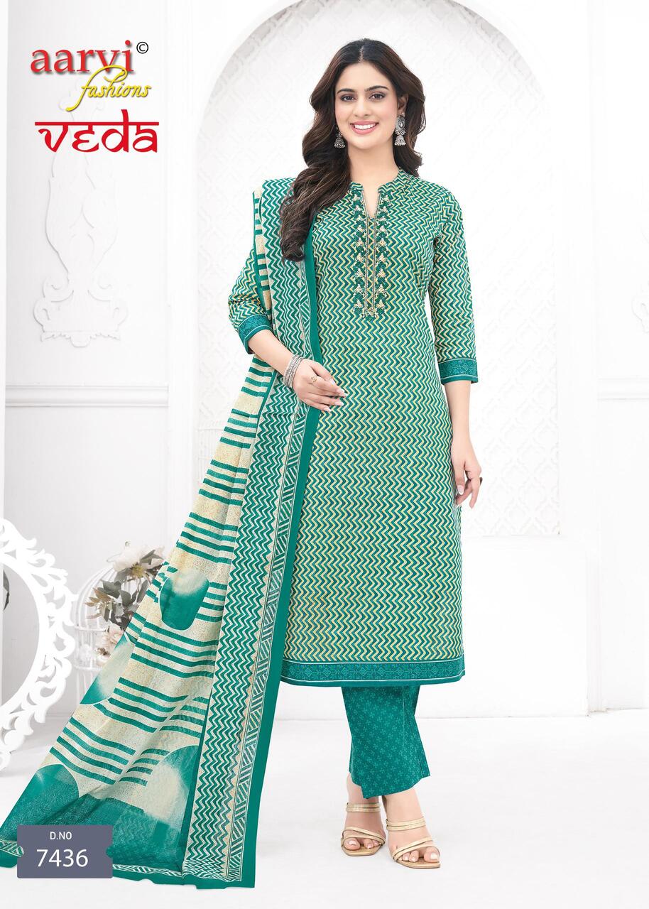 Aarvi Fashions Veda Printed Salwar Kameez Catalog collection 11