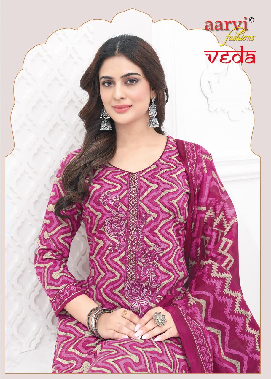 Aarvi Fashions Veda Printed Salwar Kameez Catalog collection 9