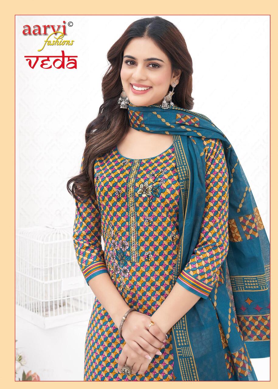 Aarvi Fashions Veda Printed Salwar Kameez Catalog collection 6
