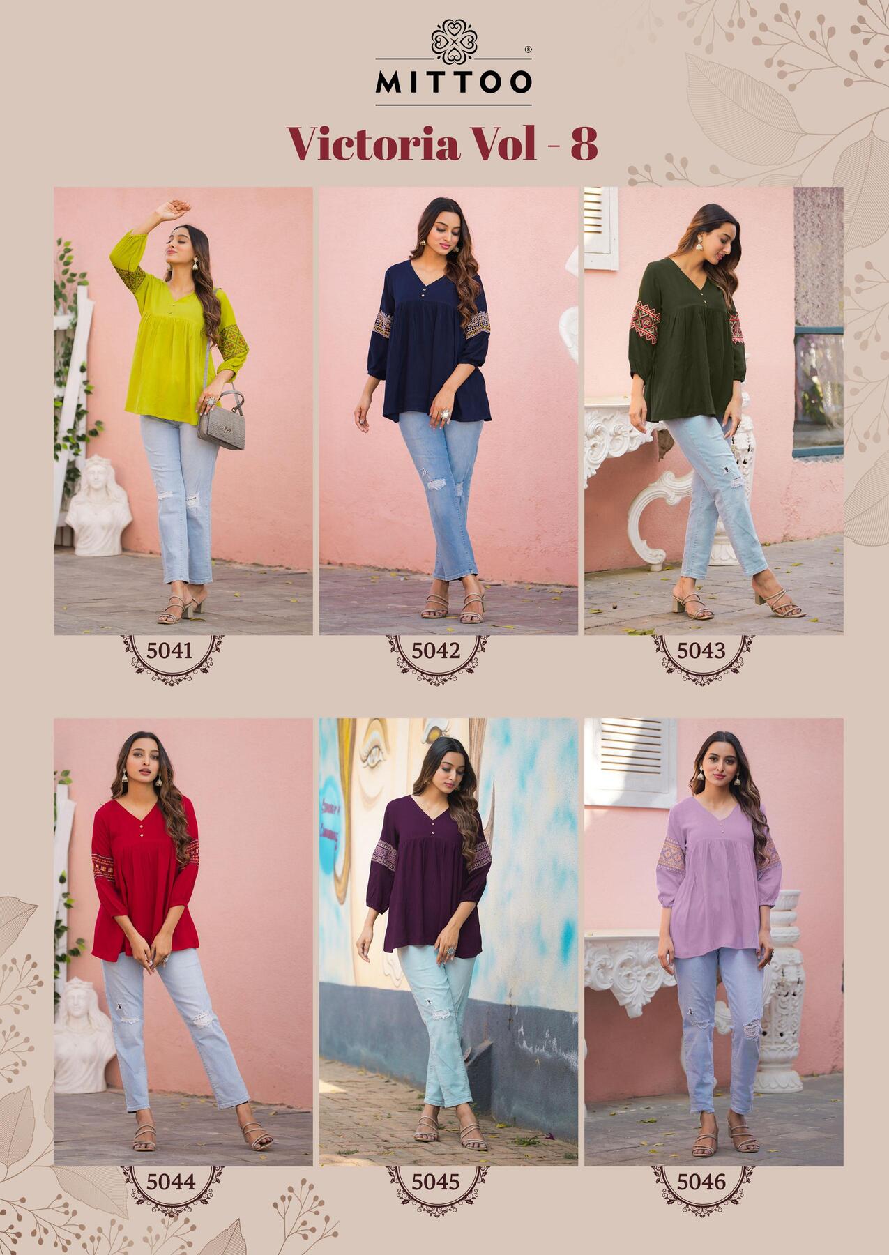 Mittoo Kurti Victoria Vol 8 Rayon Kurti Catalog collection 1