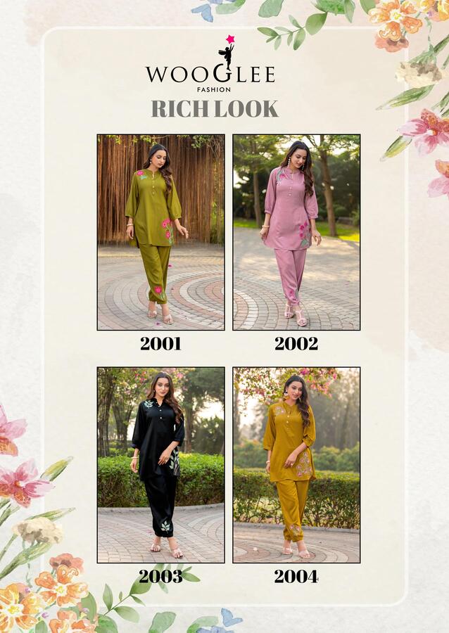 Wooglee Fashion Rich Look Co Ord Set Catalog collection 6