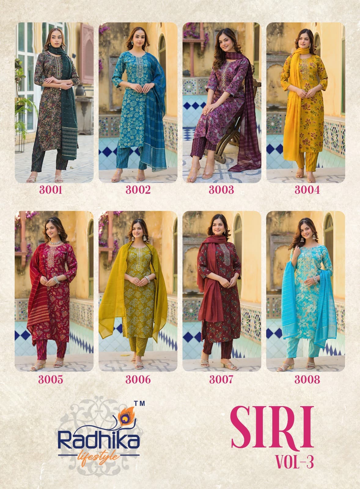 Radhika Lifestyle Siri  Vol 3  Printed Salwar Kameez Catalog collection 1