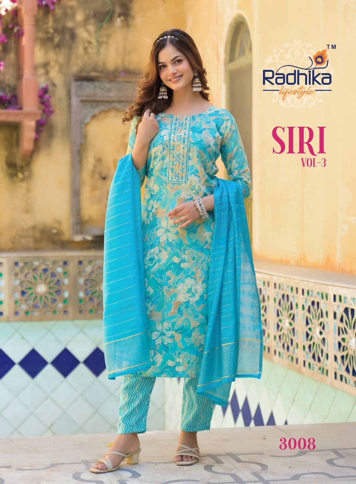 Radhika Lifestyle Siri  Vol 3  Printed Salwar Kameez Catalog collection 8