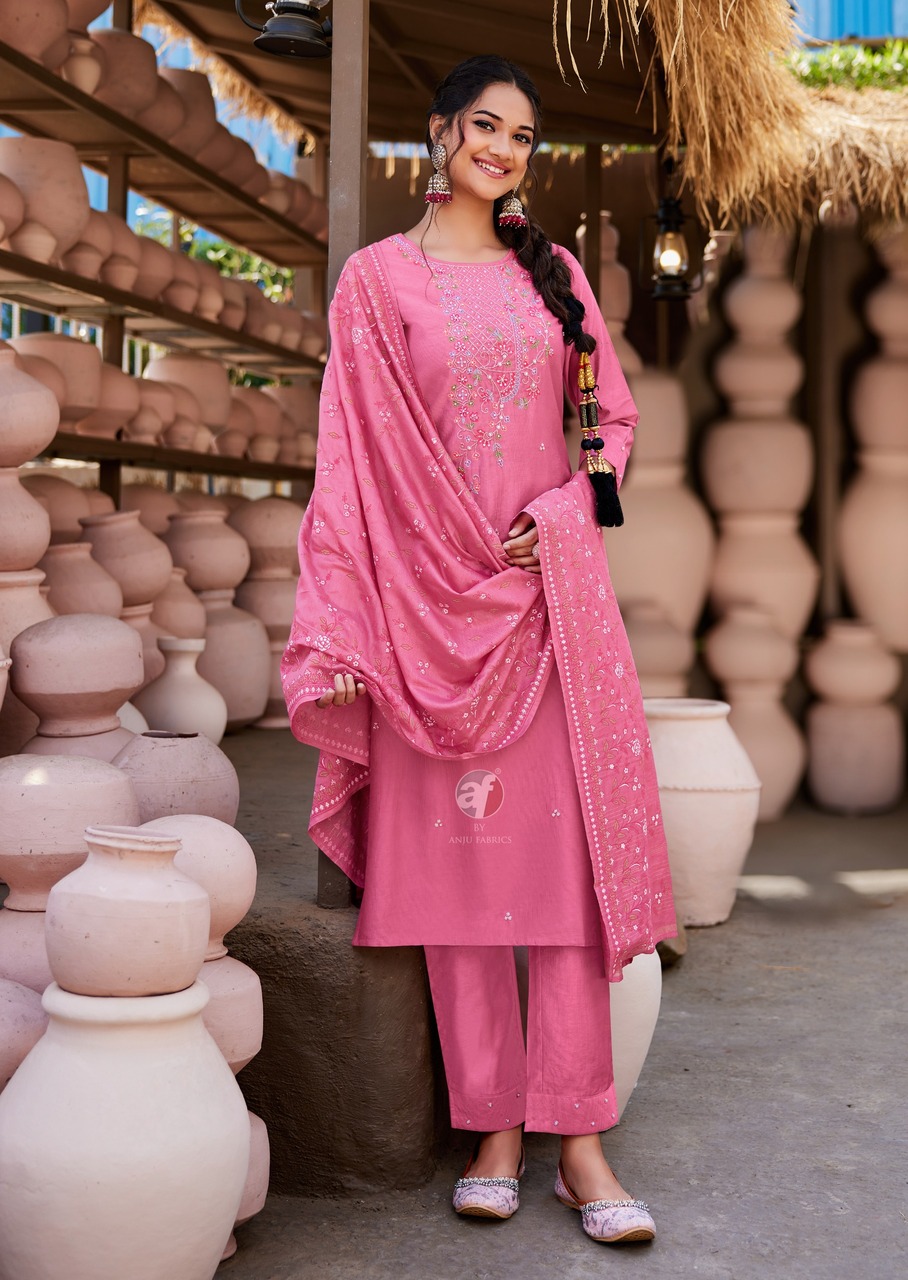 Anju Fabrics Once More Vol 5 Readymade Dress Catalog collection 8