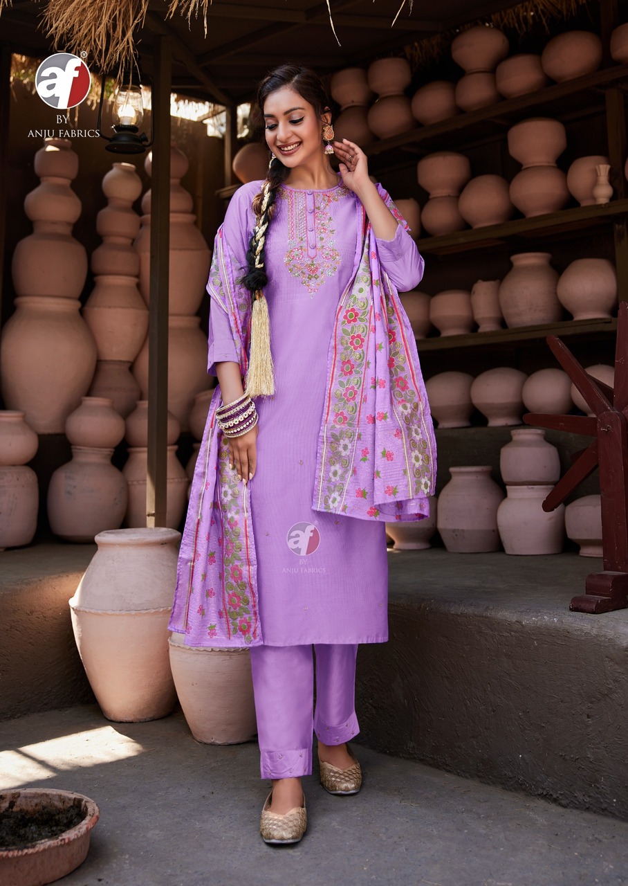Anju Fabrics Once More Vol 5 Readymade Dress Catalog collection 6
