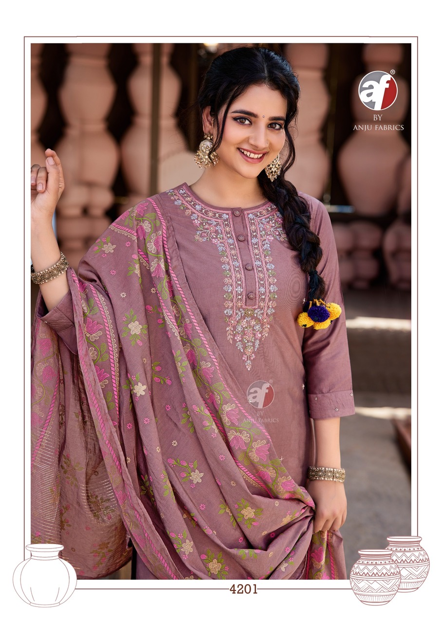 Anju Fabrics Once More Vol 5 Readymade Dress Catalog collection 2
