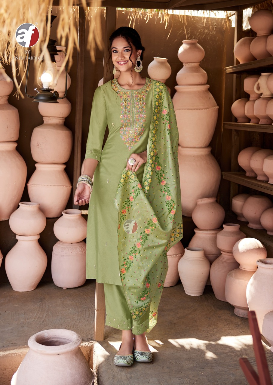 Anju Fabrics Once More Vol 5 Readymade Dress Catalog collection 9