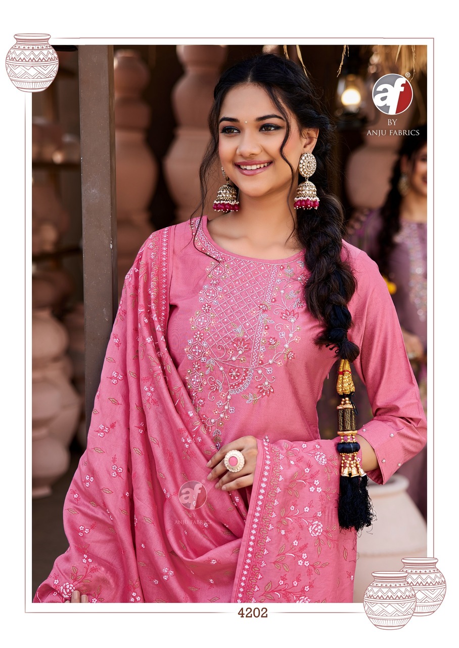 Anju Fabrics Once More Vol 5 Readymade Dress Catalog collection 3