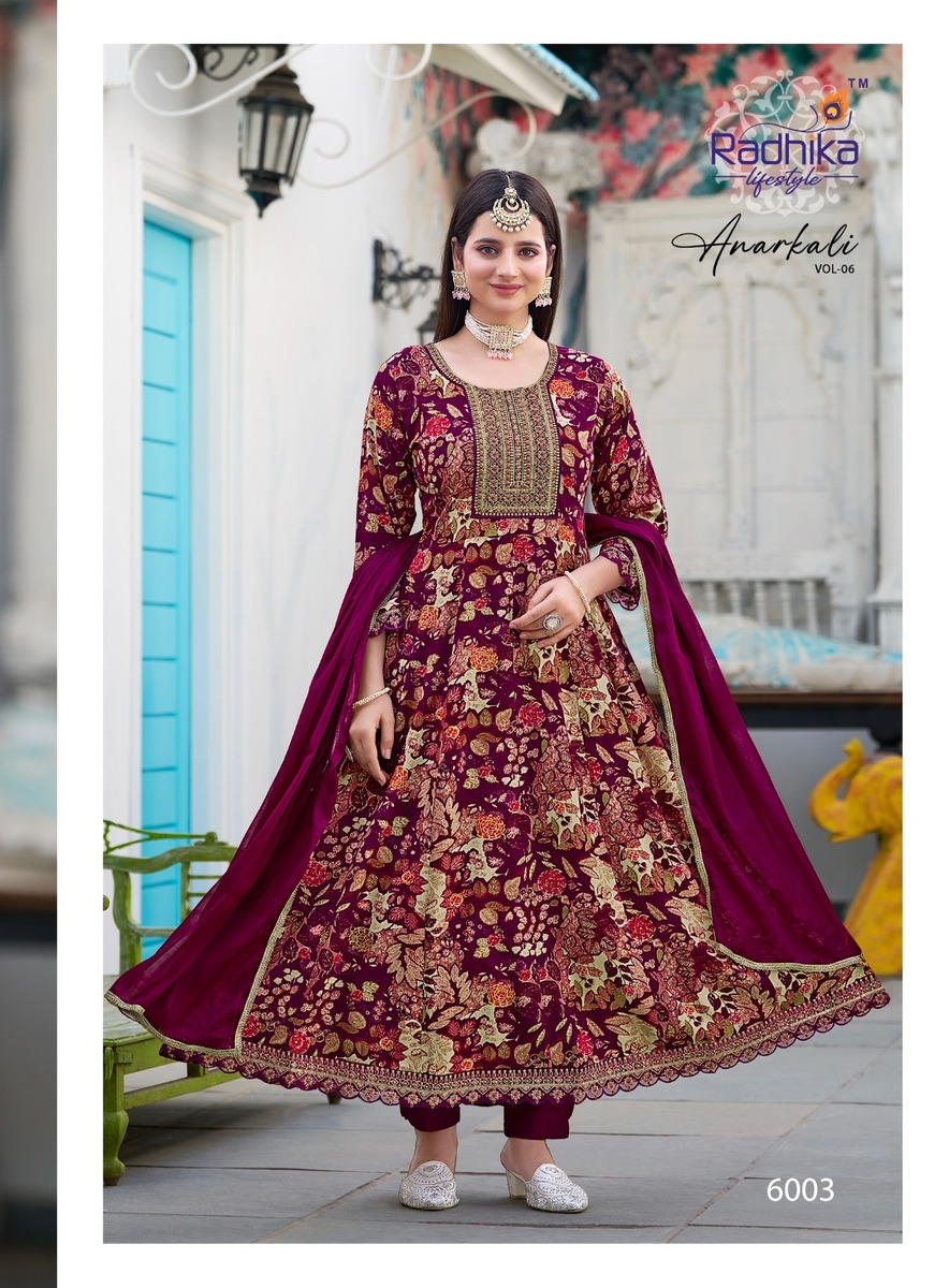 Radhika Lifestyle Anarkali Vol 6 Anarkali Suits Catalog collection 16