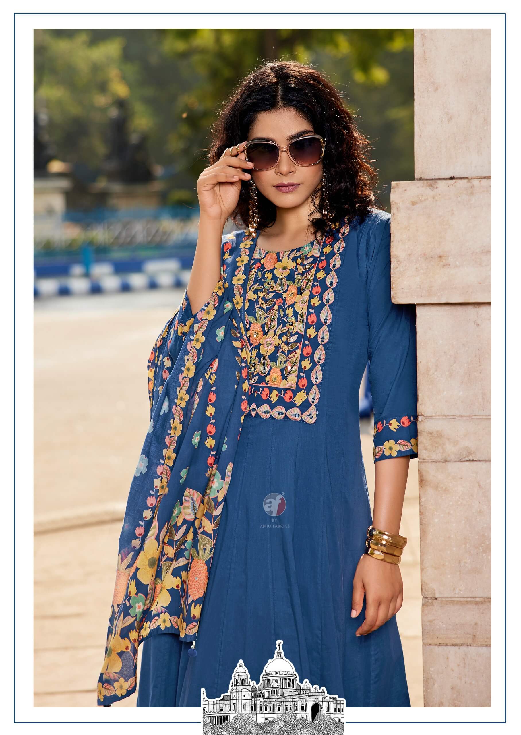 Anju Fabrics Cotton Kali Cotton Salwar Kameez Catalog collection 1