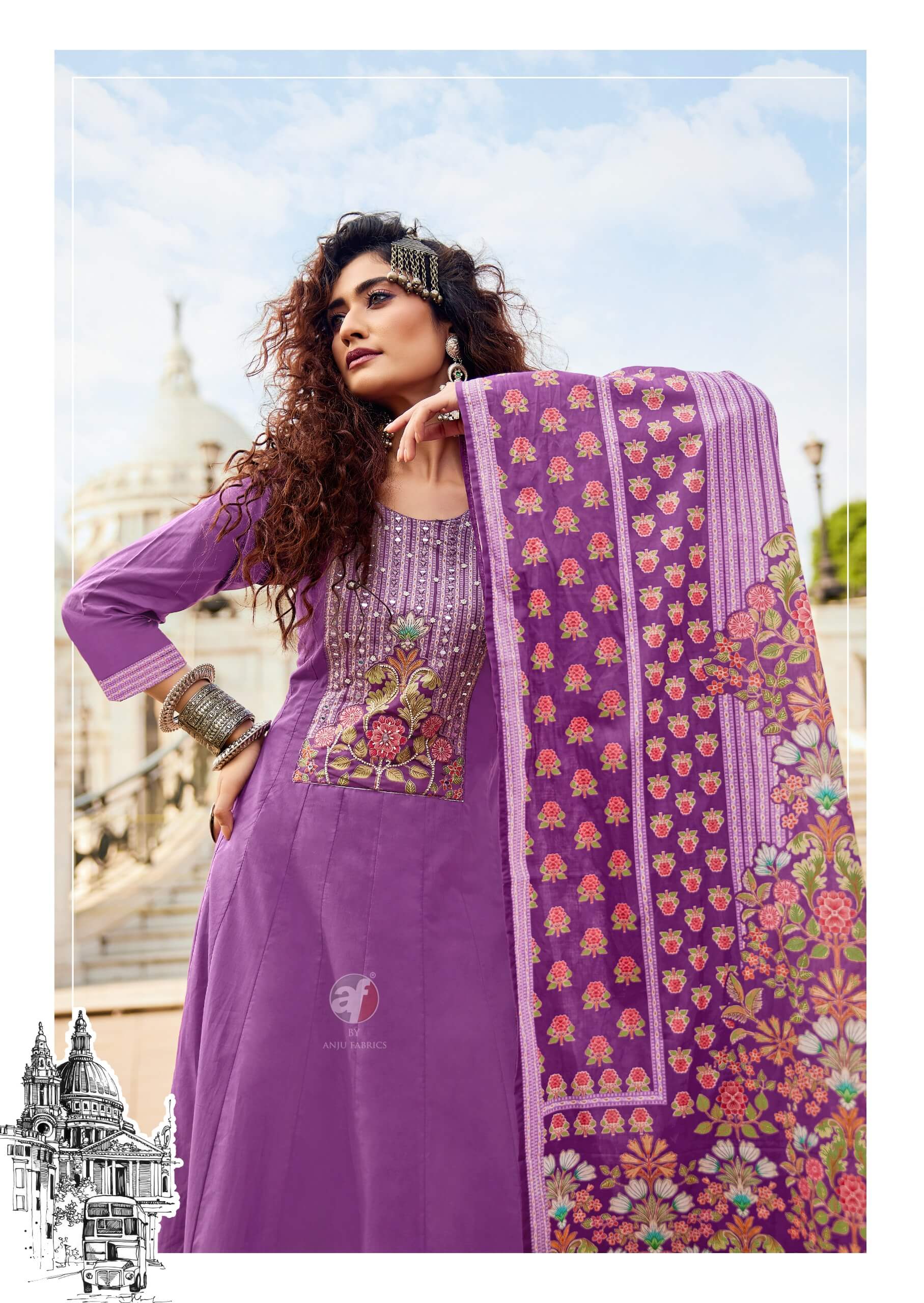 Anju Fabrics Cotton Kali Cotton Salwar Kameez Catalog collection 4