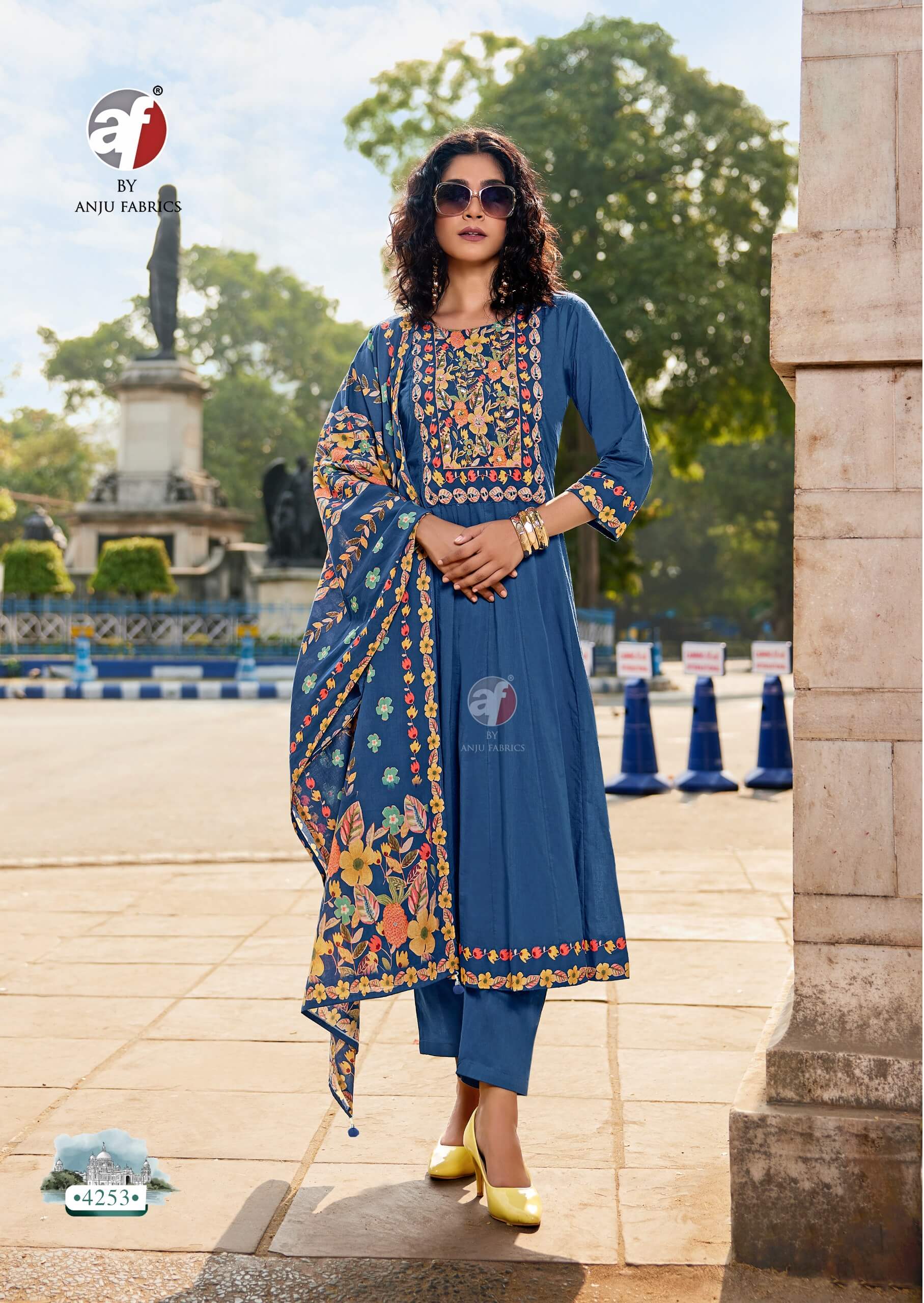 Anju Fabrics Cotton Kali Cotton Salwar Kameez Catalog collection 5
