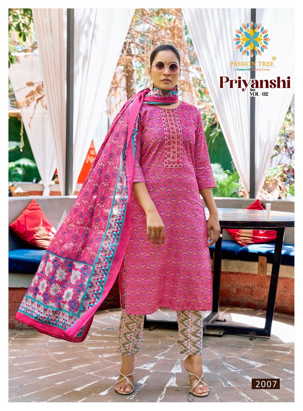 Passion Tree Priyanshi Vol 2 Cotton Salwar Kameez Catalog collection 2