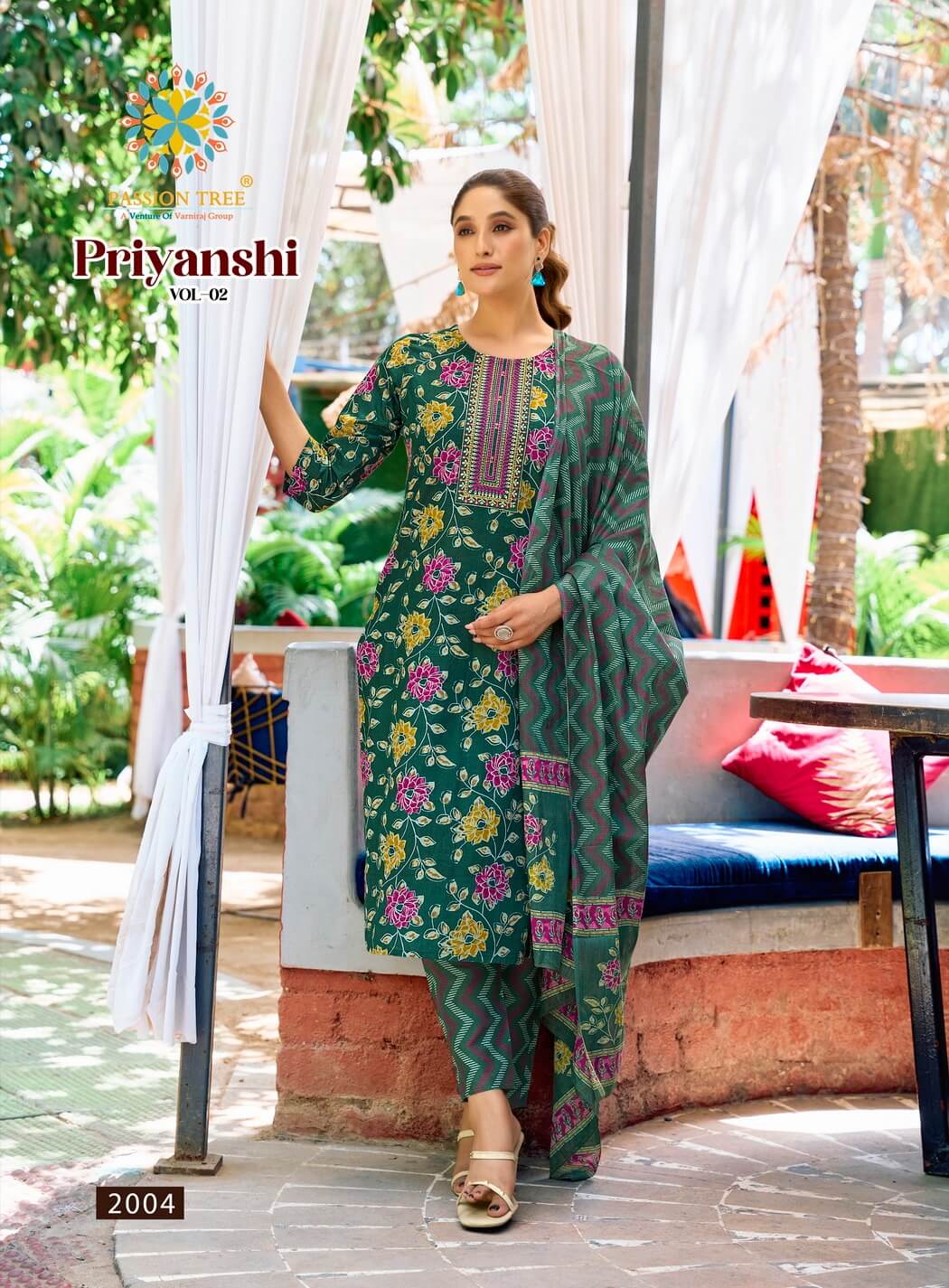 Passion Tree Priyanshi Vol 2 Cotton Salwar Kameez Catalog collection 4