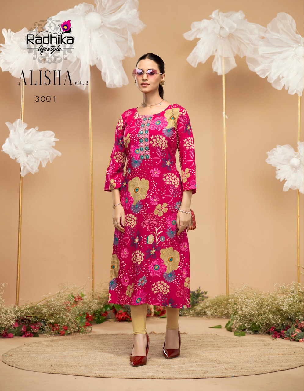 Radhika Lifestyle Alisha Vol 3 Rayon Kurti Catalog collection 8