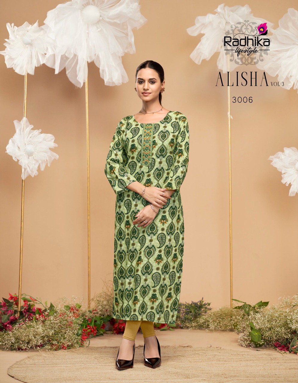 Radhika Lifestyle Alisha Vol 3 Rayon Kurti Catalog collection 4