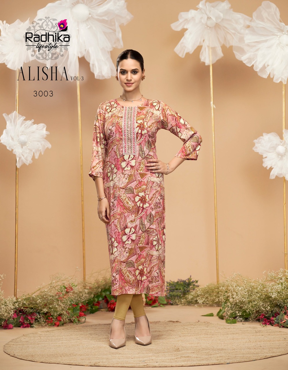 Radhika Lifestyle Alisha Vol 3 Rayon Kurti Catalog collection 7