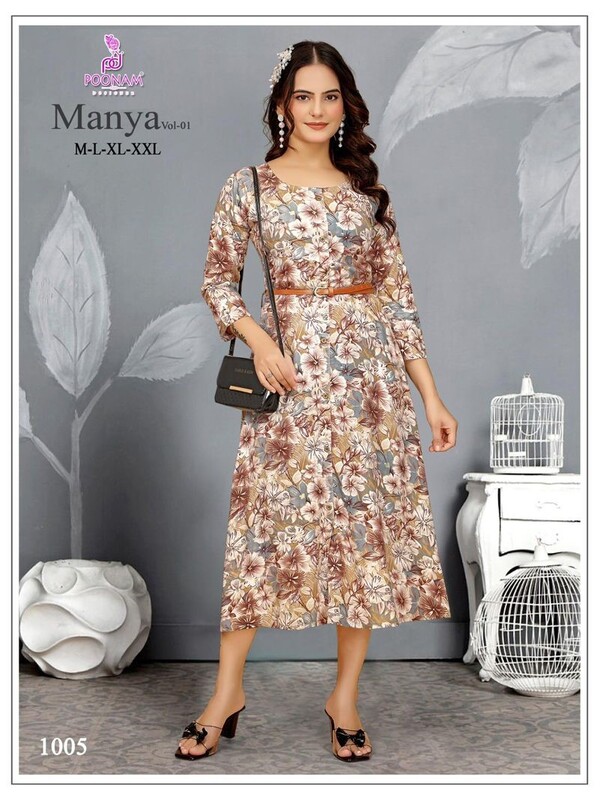 Poonam Designer Manya Vol 1 One Piece Dress Catalog collection 1