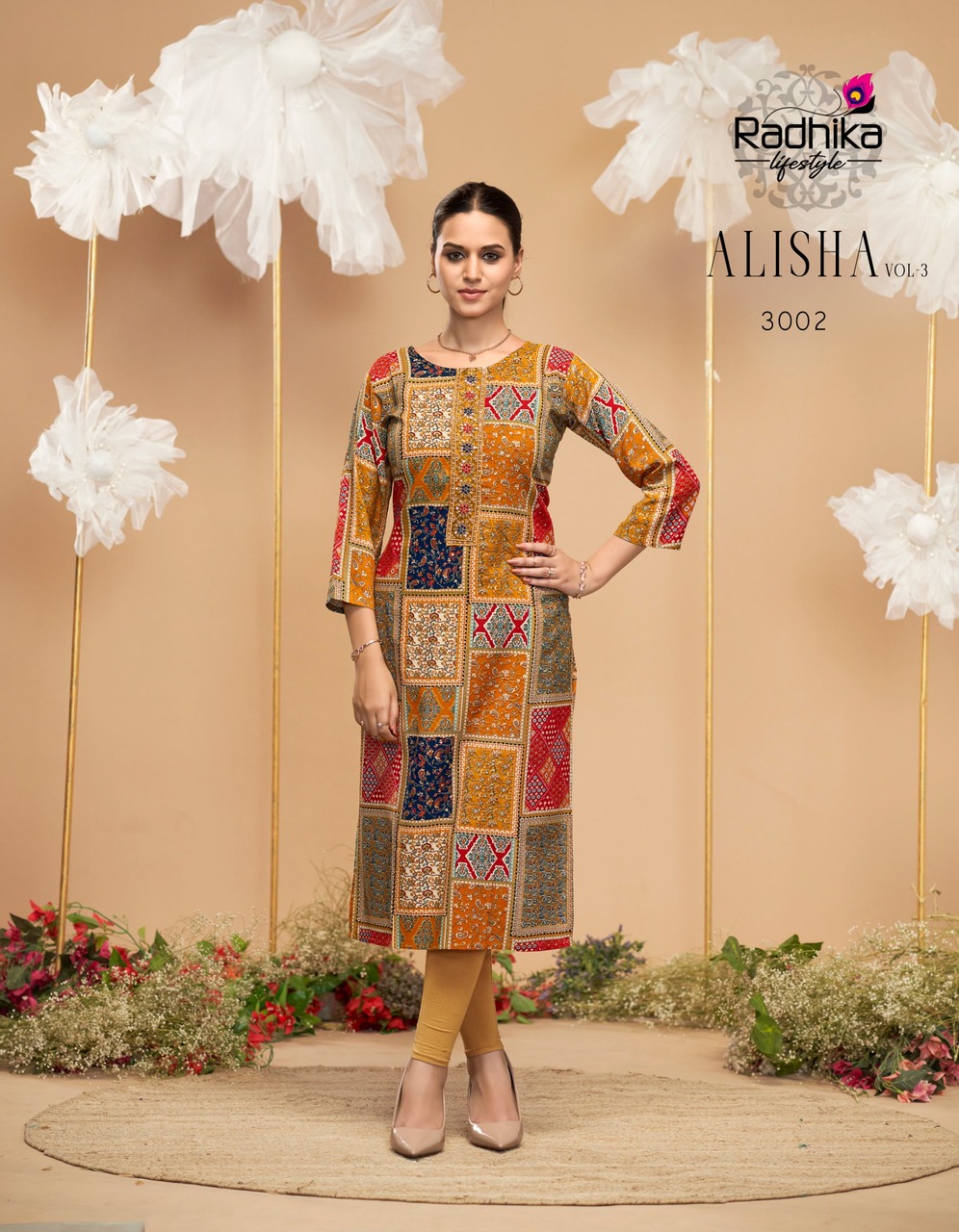 Radhika Lifestyle Alisha Vol 3 Rayon Kurti Catalog collection 9