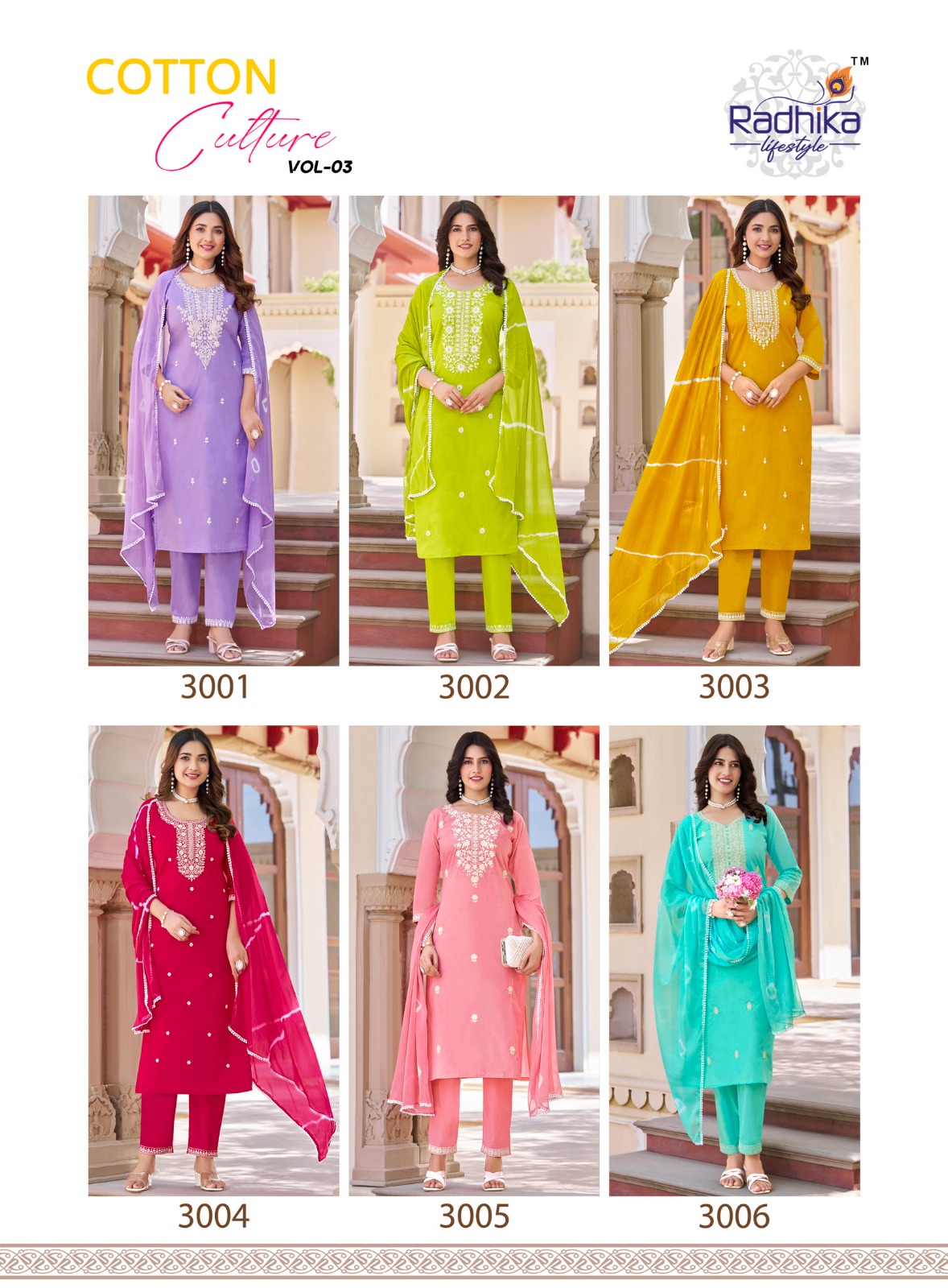 Radhika Lifestyle Cotton Culture Vol 3 Salwar Kameez Catalog collection 14