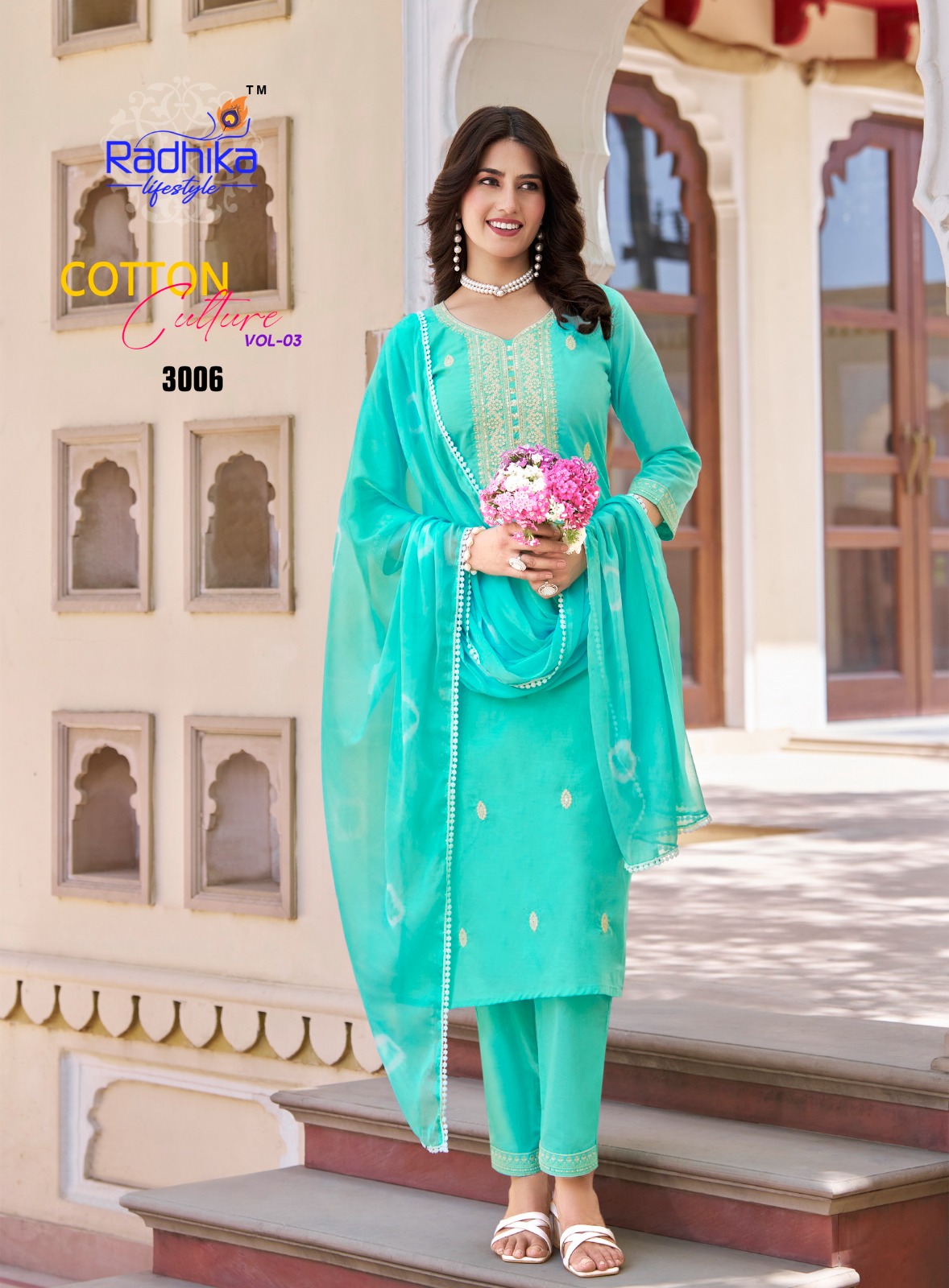 Radhika Lifestyle Cotton Culture Vol 3 Salwar Kameez Catalog collection 1