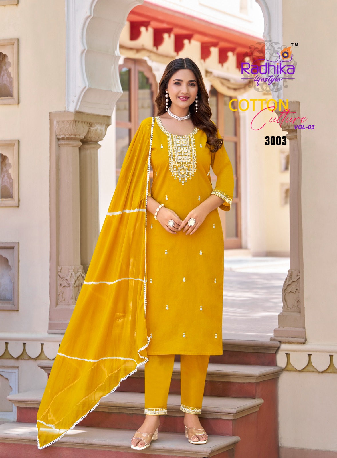 Radhika Lifestyle Cotton Culture Vol 3 Salwar Kameez Catalog collection 6