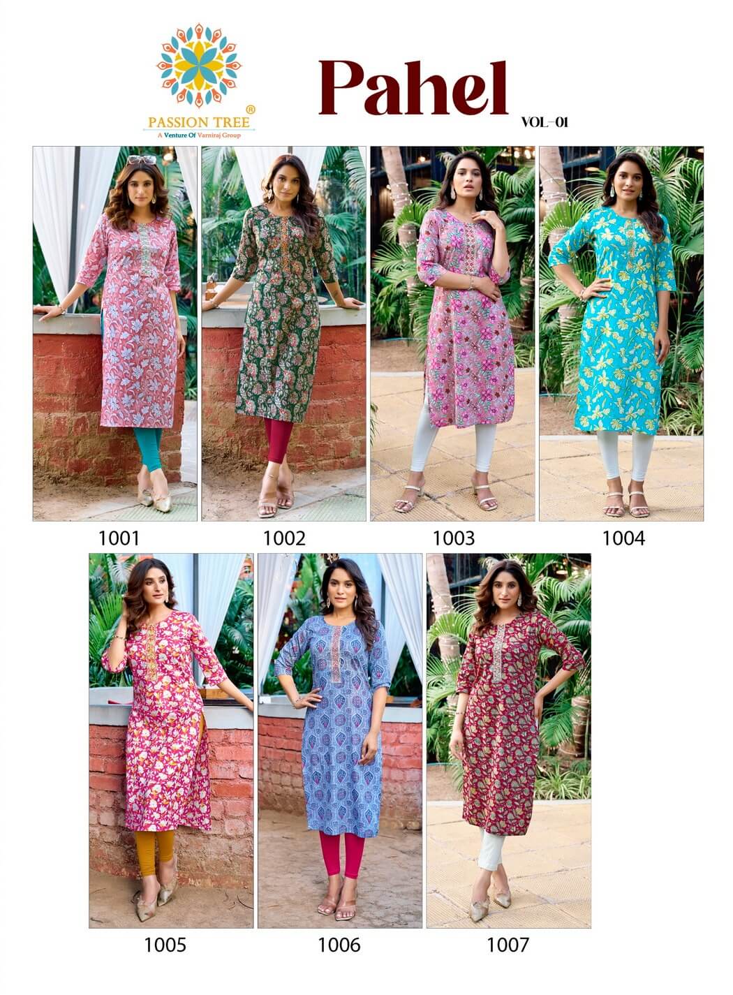 Passion Tree Pahel Vol 1 Cotton Kurtis Catalog collection 10