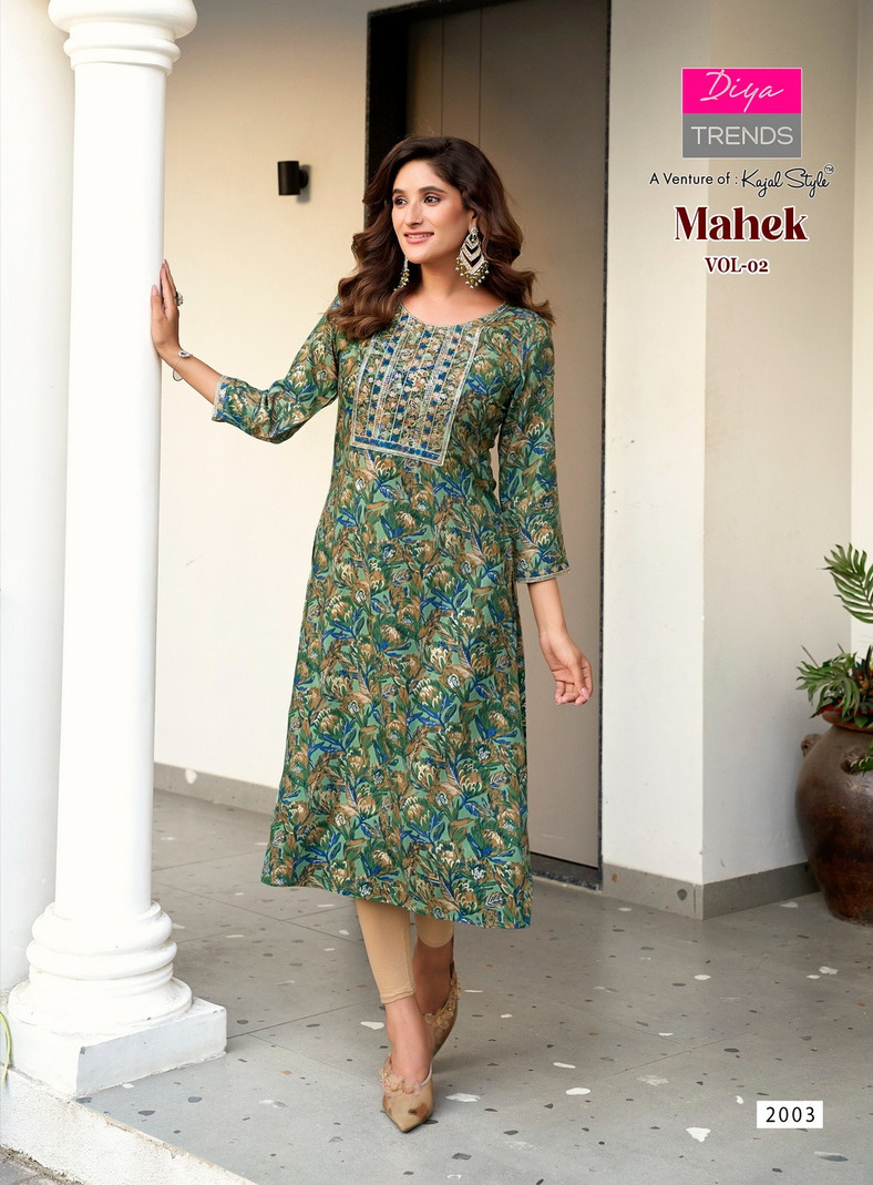 Diya Trends Mahek Vol 2 Rayon Kurti Catalog collection 6