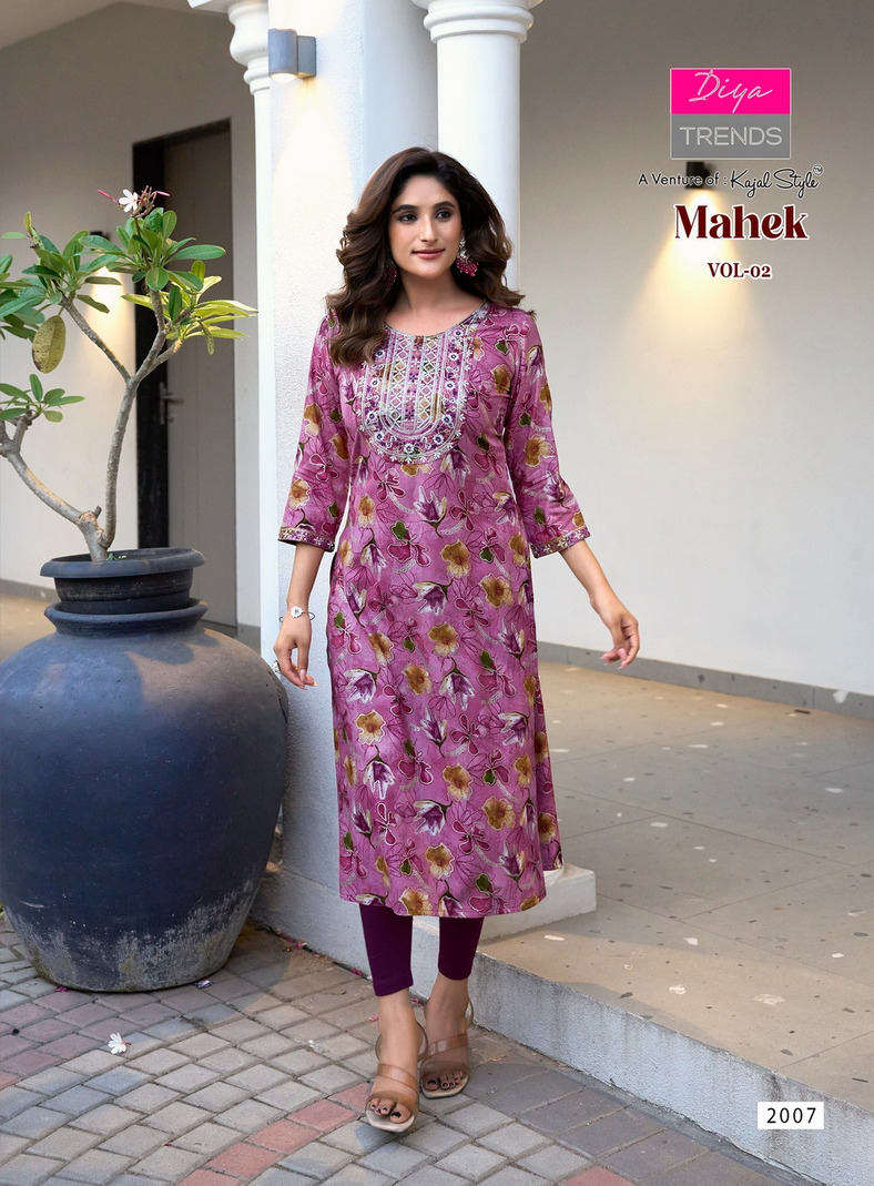 Diya Trends Mahek Vol 2 Rayon Kurti Catalog collection 2