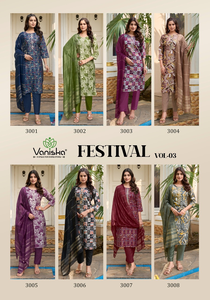 Vaniska Festival Vol 3 Readymade Dress Catalog collection 10