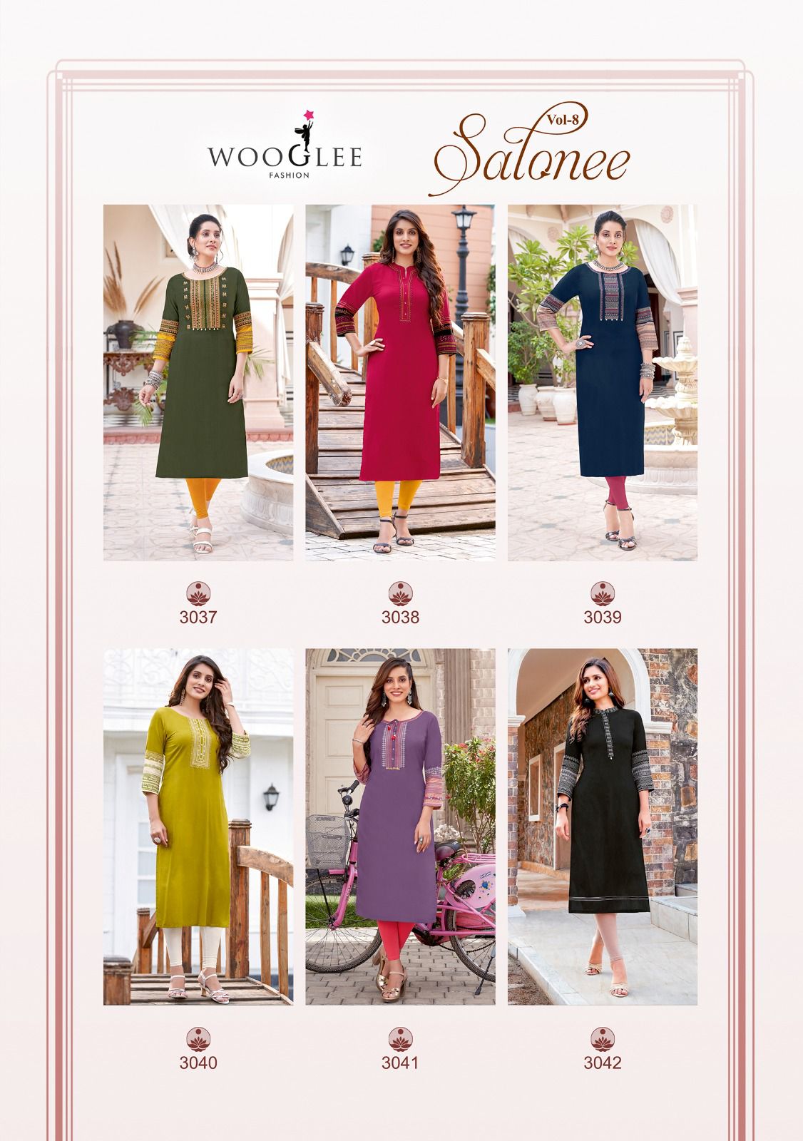 Wooglee Fashion Salonee Vol 8 Rayon Kurti Catalog collection 1