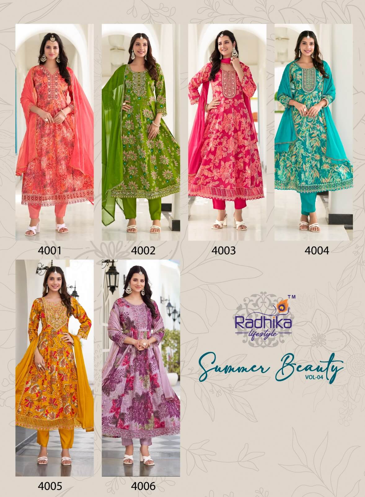 Radhika Lifestyle Summer Beauty Vol 4 Anarkali Suits Catalog collection 15