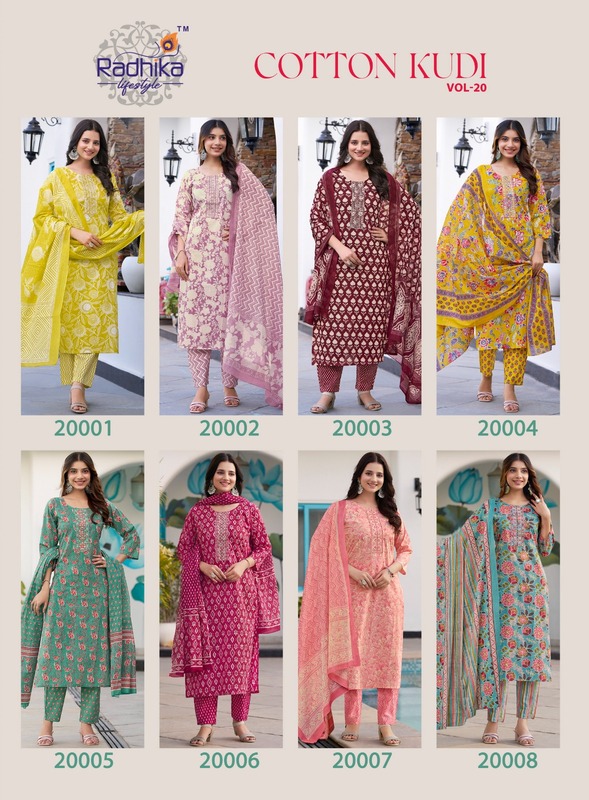 Radhika Cotton Kudi Vol 20 Printed Salwar Kameez Catalog collection 7