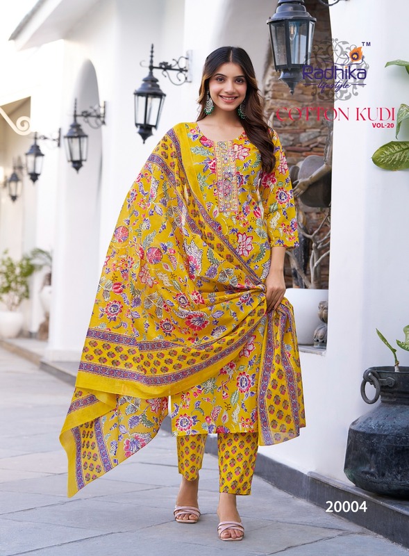 Radhika Cotton Kudi Vol 20 Printed Salwar Kameez Catalog collection 15