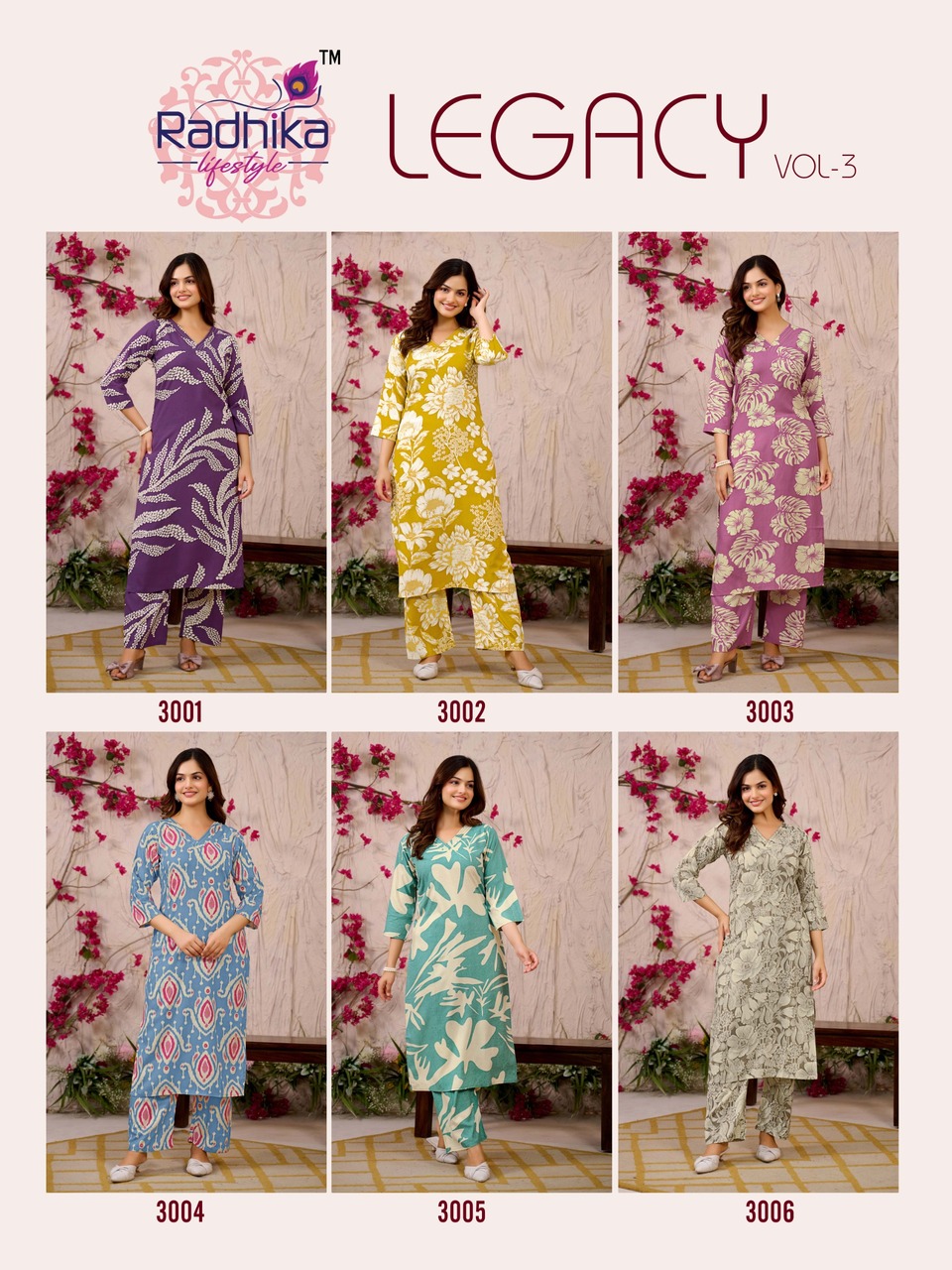 Radhika Lifestyle Legacy Vol 3 Co Ord Set Catalog collection 1