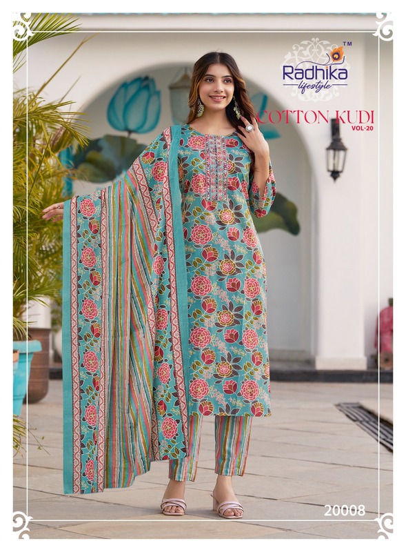 Radhika Cotton Kudi Vol 20 Printed Salwar Kameez Catalog collection 9