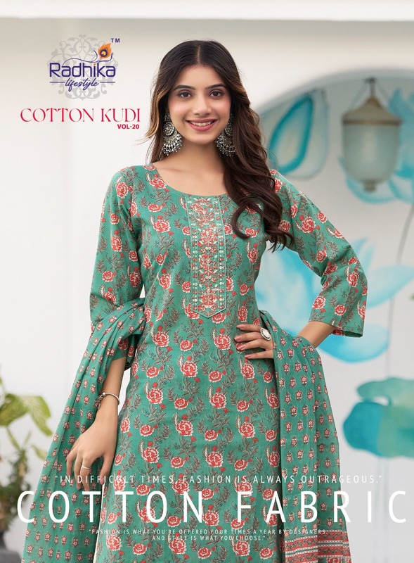 Radhika Cotton Kudi Vol 20 Printed Salwar Kameez Catalog collection 5