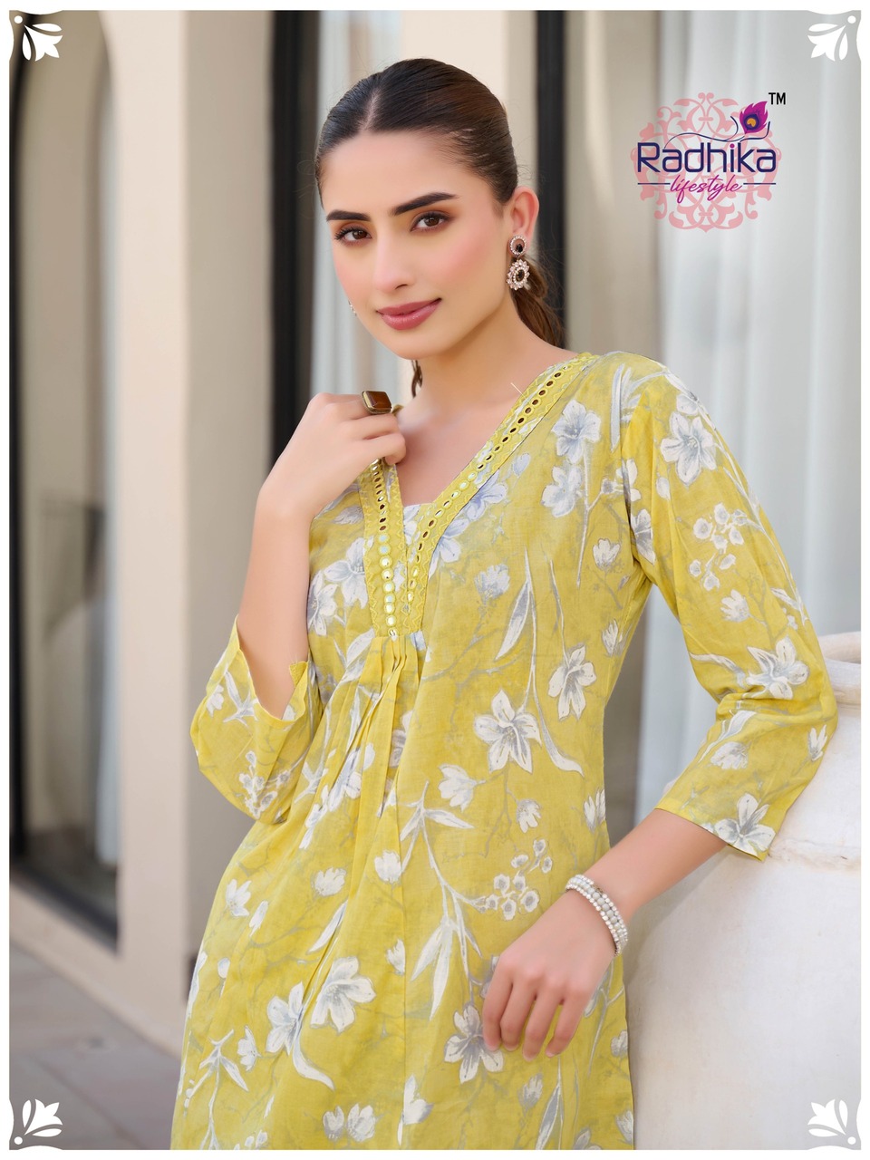 Radhika Lifestyle Cotton Bells Vol 2 Kurti Palazzo Set Catalog collection 8