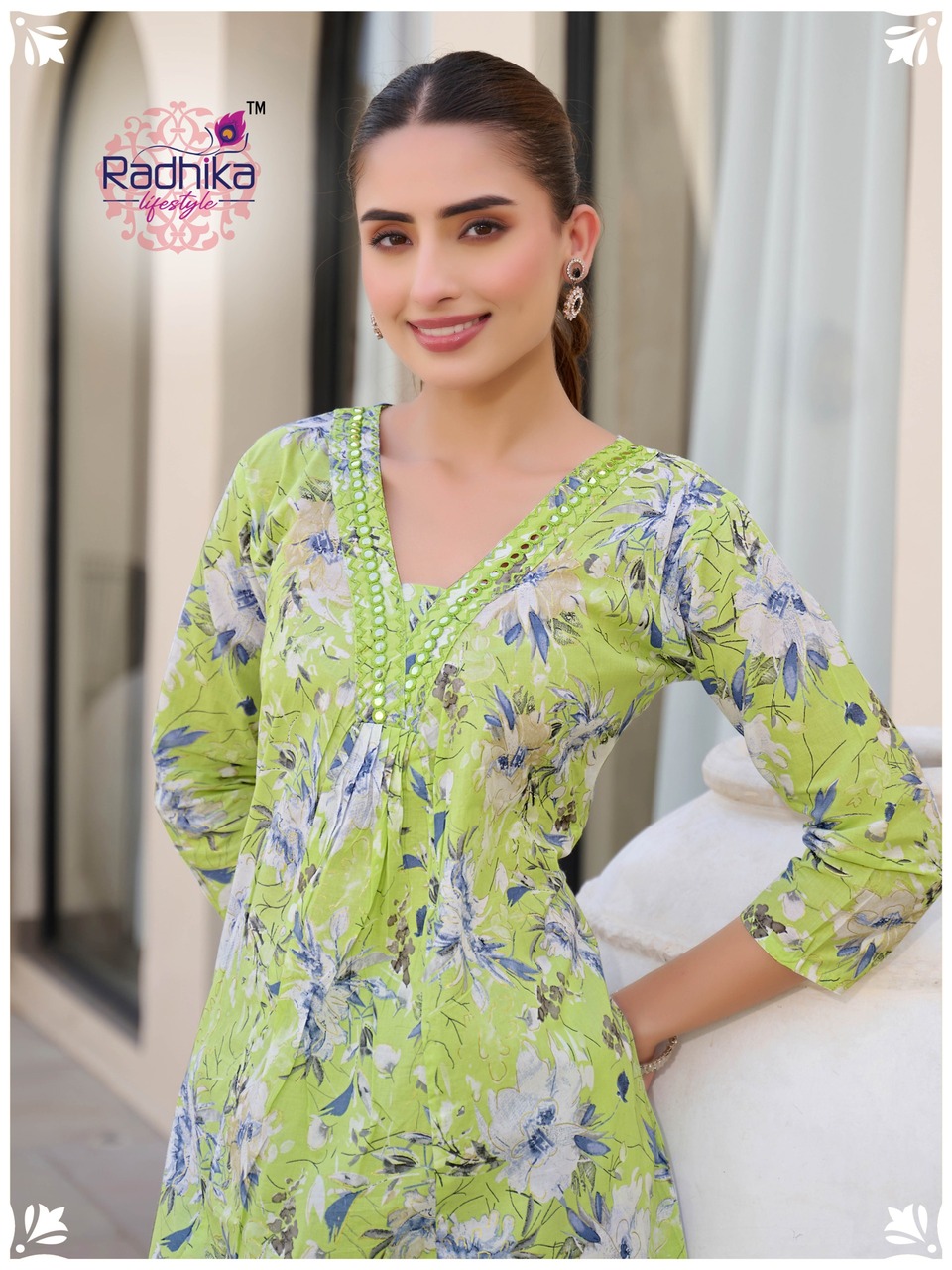 Radhika Lifestyle Cotton Bells Vol 2 Kurti Palazzo Set Catalog collection 5
