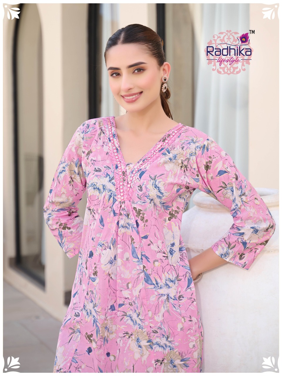 Radhika Lifestyle Cotton Bells Vol 2 Kurti Palazzo Set Catalog collection 11