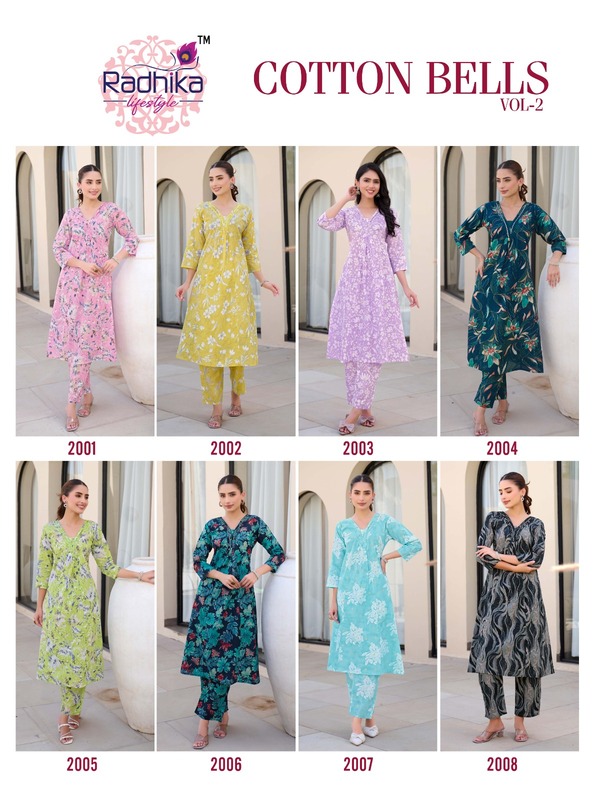 Radhika Lifestyle Cotton Bells Vol 2 Kurti Palazzo Set Catalog collection 13