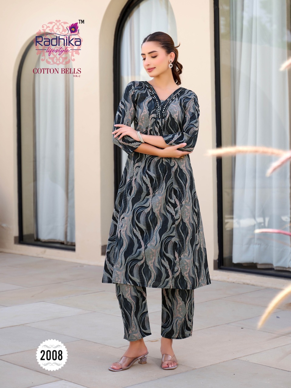 Radhika Lifestyle Cotton Bells Vol 2 Kurti Palazzo Set Catalog collection 1
