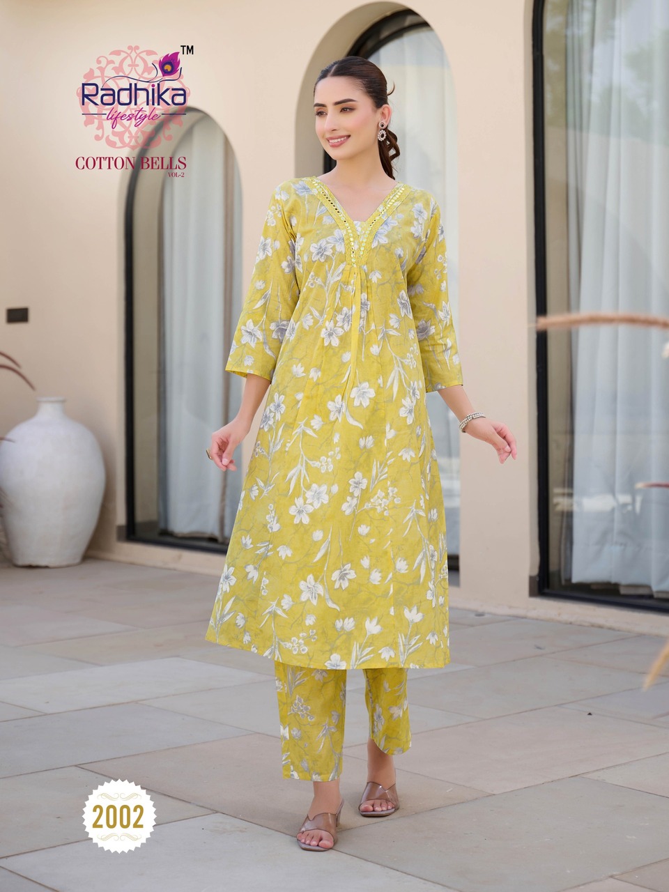 Radhika Lifestyle Cotton Bells Vol 2 Kurti Palazzo Set Catalog collection 10
