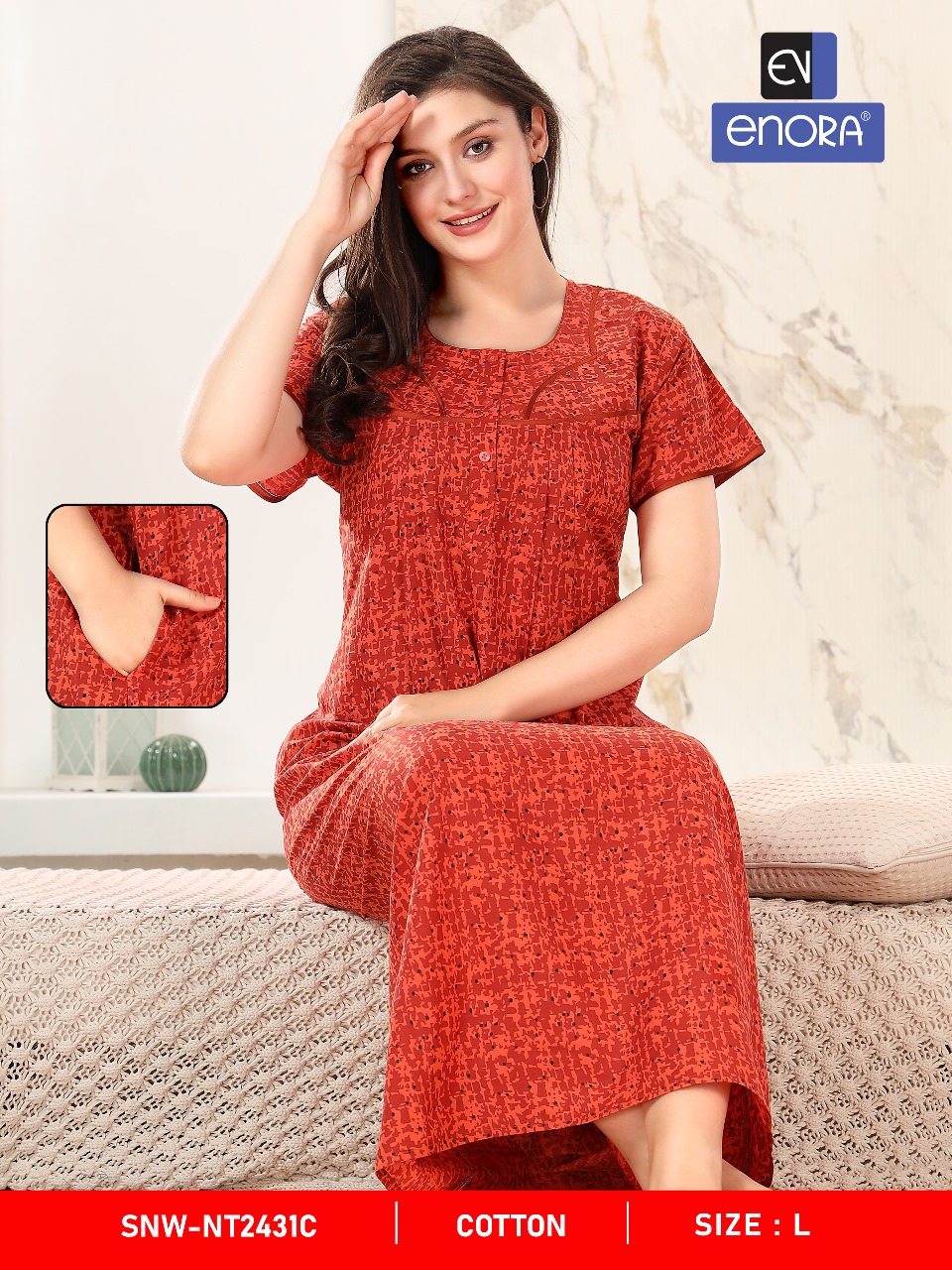 Enora  Two Cotton Nighty  Night Dress Catalog collection 1
