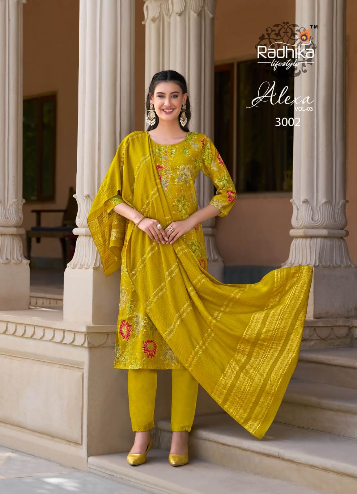 Radhika Lifestyle Alexa Vol 3 Printed Salwar Kameez Catalog collection 9